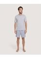 Pijama De Camiseta Y Pantaloneta  Para Hombre Gris Ostu de Ostu