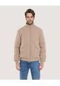 Chaqueta Acolchada Con Cierre Frontal  Para Hombre Beige Ostu de Ostu
