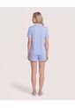 Pijama Resort Con Short Unicolor  Para Mujer Azul Ostu de Ostu