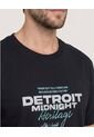 Camiseta Screen Detroit Regular  Para Hombre Negro Ostu de Ostu