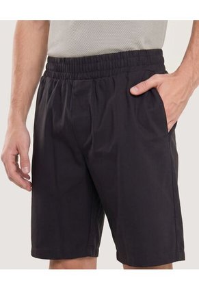 Bermuda Básica Con Bolsillos Para Hombre Negro Ostu