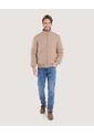 Chaqueta Acolchada Con Cierre Frontal  Para Hombre Beige Ostu de Ostu