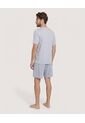 Pijama De Camiseta Y Pantaloneta  Para Hombre Gris Ostu de Ostu