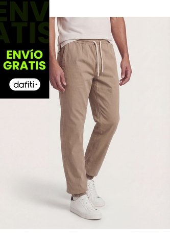 Jean  Para Hombre Jogger Color Beige Marca Ostu #60160459 Ostu