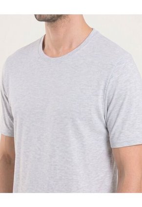 Pijama De Camiseta Y Pantaloneta Para Hombre Gris Ostu