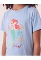Camiseta Ariel De La Sirenita  Infantil Niña Azul Ostu de Ostu