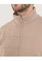 Chaqueta Acolchada Con Cierre Frontal  Para Hombre Beige Ostu de Ostu