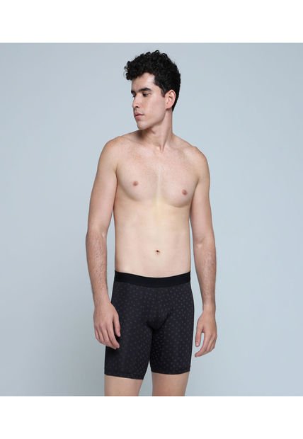 Boxer Para Hombre Filete Medio Microfibra Color Negro Marca Ostu #60000417