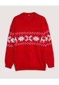 Saco Unisex Cuello Redondo Color Rojo Marca Ostu #60330053 de Ostu