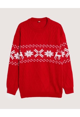 Saco Unisex Cuello Redondo Color Rojo Marca Ostu #60330053 Ostu