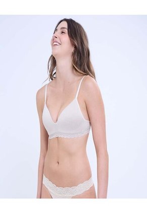 Brasier Para Mujer Monocopa Color Marfil Marca Ostu #40830025