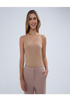 Camiseta Para Mujer Manga Sisa Color Beige Marca Ostu #40092234