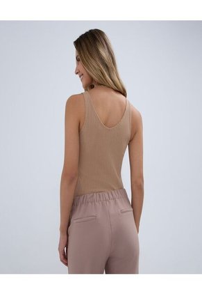 Camiseta Para Mujer Manga Sisa Color Beige Marca Ostu #40092234