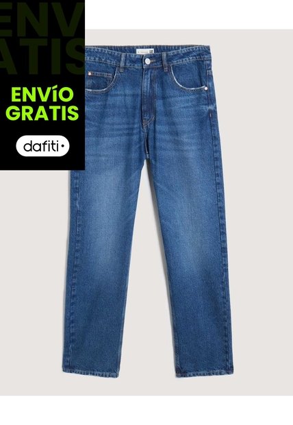 Jean  Para Hombre Straight Color Azul Marca Ostu #60168678