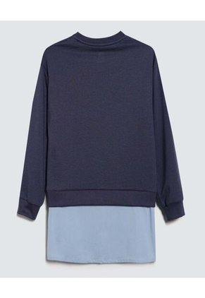 Buzo Para Niña Cuello Redondo Color Azul  Marca Ostu #90060104