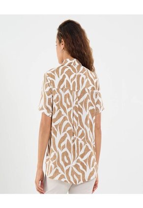 Camisa Para Mujer Manga Corta Color Hueso Marca Ostu #40010302