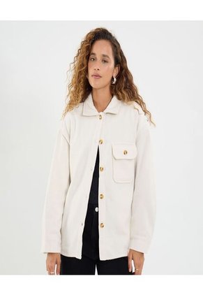 Chaqueta Para Mujer Trucker Color Beige Marca Ostu #40080240