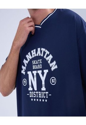 Camiseta Para Hombre Manga Corta Color Azul  Marca Ostu #60091316