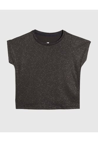 Camiseta Para Niña Manga Sisa Cuello Redondo Color Negro Marca Ostu #90090251 Ostu