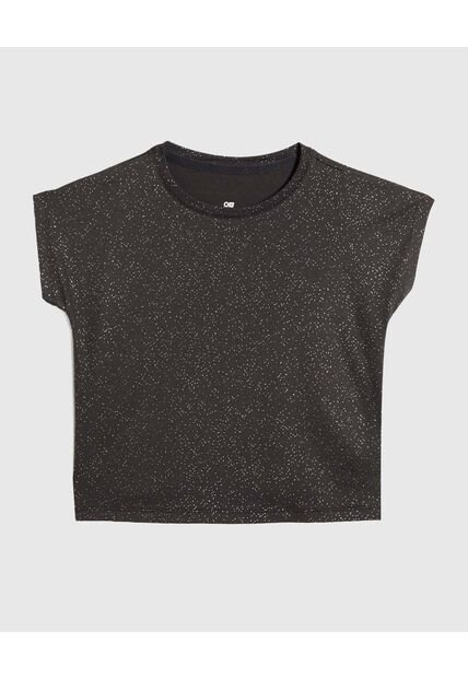 Camiseta Para Niña Manga Sisa Cuello Redondo Color Negro Marca Ostu #90090251