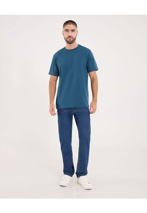 Camiseta Para Hombre Manga Corta Cuello Redondo Color Azul Marca Ostu #60091787