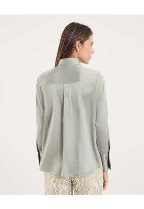 Camisa  Para Mujer Manga Larga Color Verde Marca Ostu #40010321