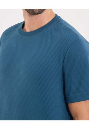 Camiseta Para Hombre Manga Corta Cuello Redondo Color Azul Marca Ostu #60091787