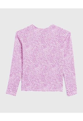 Camiseta Infantil Niña Manga Larga Cuello Redondo Color Morado Marca Ostu #90090322