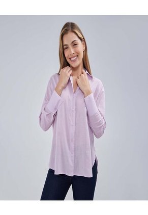 Blusa Para Mujer Manga Larga Color Morado Marca Ostu #40120993
