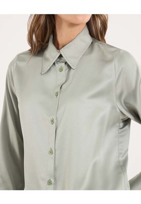 Camisa  Para Mujer Manga Larga Color Verde Marca Ostu #40010321