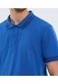 Polo Para Hombre Cuello Tejido Sin Bolsillo Color Azul Marca Ostu #60110769 de Ostu