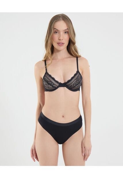 Bralette Para Mujer Encaje Color Negro Marca Ostu #40810005