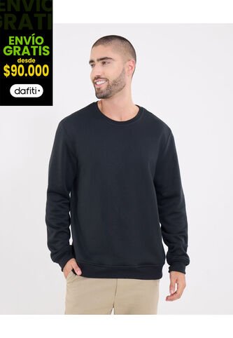 Buzo  Para Hombre Cuello Redondo Color Negro Marca Ostu #60060491 Ostu