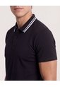Polo  Para Hombre Cuello Tejido Sin Bolsillo Color Negro Marca Ostu #60110901 de Ostu