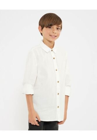 Camisa Para Niño Manga Larga Color Crudo Marca Ostu #80010048 Ostu