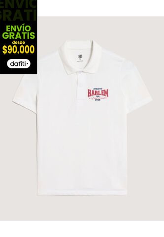 Polo  Infantil Niño Manga Corta Color Crema Marca Ostu #80110115 Ostu