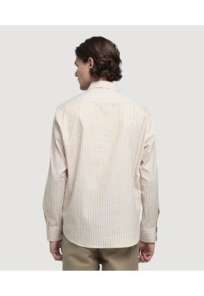 Camisa Para Hombre Manga Larga Con Bolsillo Color Amarillo  Marca Ostu #60010670