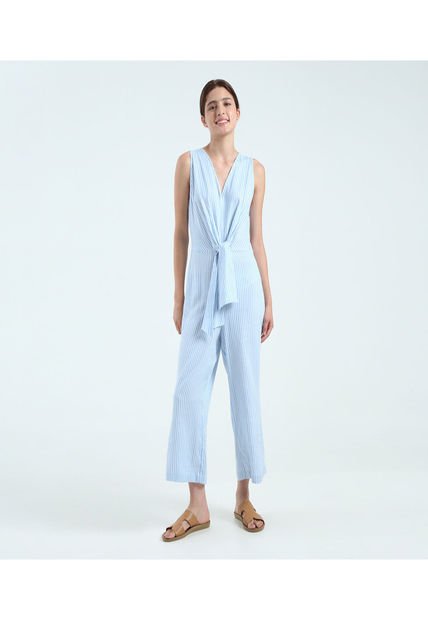 Enterizo Para Mujer Manga Sisa Color Azul  Marca Ostu #40320082