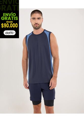 Camiseta  Para Hombre Manga Sisa Cuello Redondo Color Azul Marca Ostu #60091736 Ostu