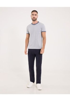 Camiseta Para Hombre Manga Corta Cuello Redondo Color Gris Marca Ostu #60091662