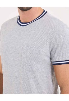 Camiseta Para Hombre Manga Corta Cuello Redondo Color Gris Marca Ostu #60091662