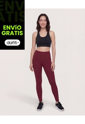 Leggins  Para Mujer Largo Color Vino Marca Ostu #40230666 Ostu