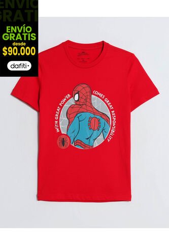 Camiseta  Infantil Niño Manga Corta Cuello Redondo Color Rojo Marca Ostu #80090320 Ostu