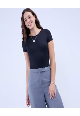 Body Para Mujer Manga Corta Color Negro Marca Ostu #40200155 Ostu