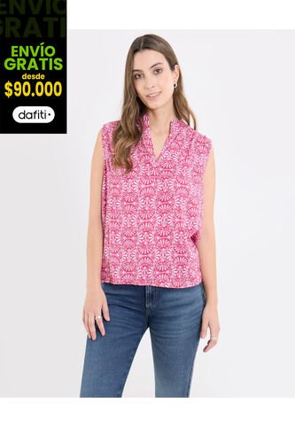 Blusa  Para Mujer Manga Sisa Color Lila Marca Ostu #40121207 Ostu