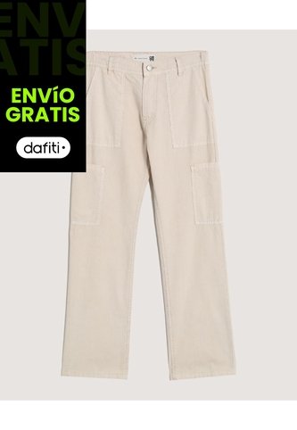Jean  Infantil Niño Regular Color Beige Marca Ostu #80160094 Ostu