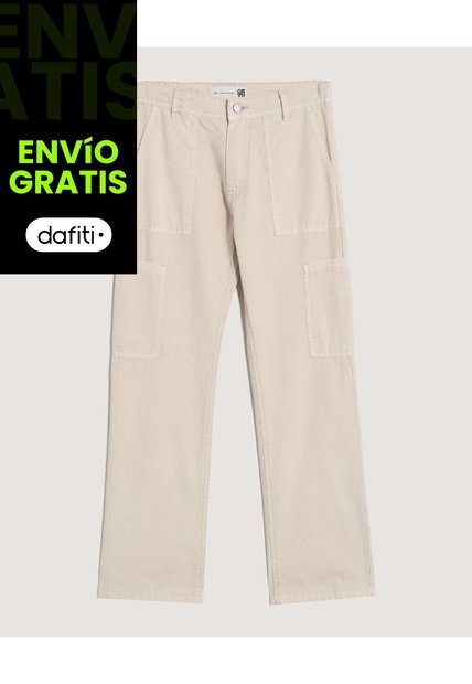 Jean  Infantil Niño Regular Color Beige Marca Ostu #80160094