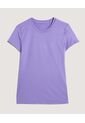 Camiseta  Para Mujer Manga Corta Cuello Redondo Color Lila Marca Ostu #40092648 de Ostu