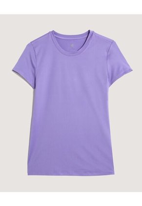 Camiseta  Para Mujer Manga Corta Cuello Redondo Color Lila Marca Ostu #40092648