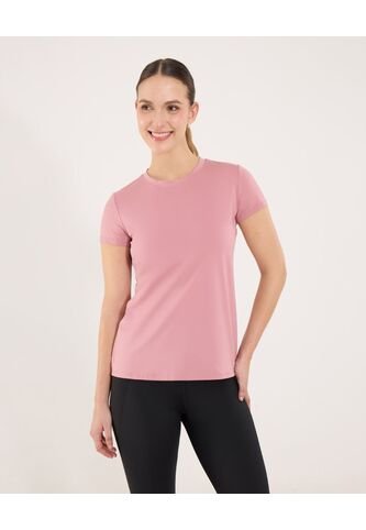 Camiseta  Para Mujer Manga Corta Cuello Redondo Color Rosa Marca Ostu #40092650 Ostu